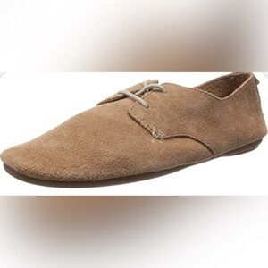 Sanuk Bianca Minimalist Flat Oxford Suede Leather Sneaker Shoes size 6